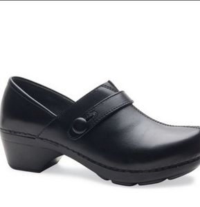 Dansko Black Leather Clogs